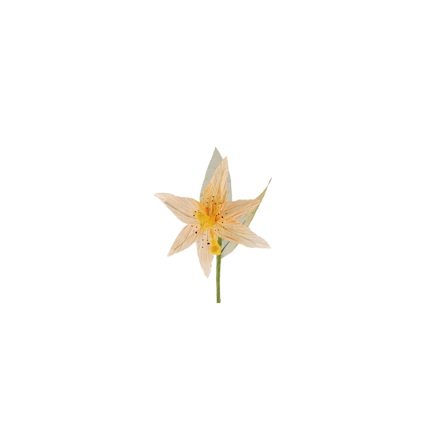 Light orange lily flower decoration 16 x 7cm - 72pcs