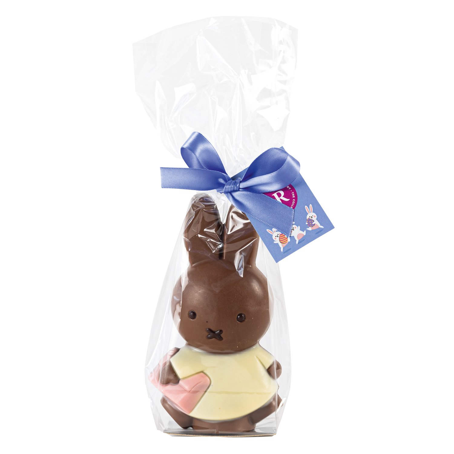 Hollow choc 14cm Miffy girl bunnies in gift bag (6 mk 2 wh) - 8 x 95g