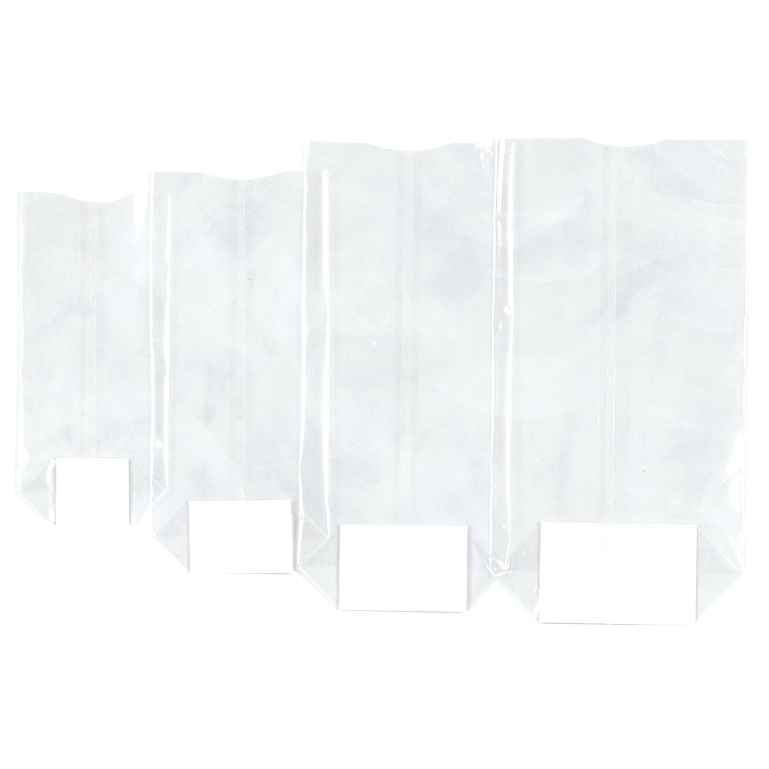 Clear block bottomed cello bags - 120 x 275mm - 100pcs