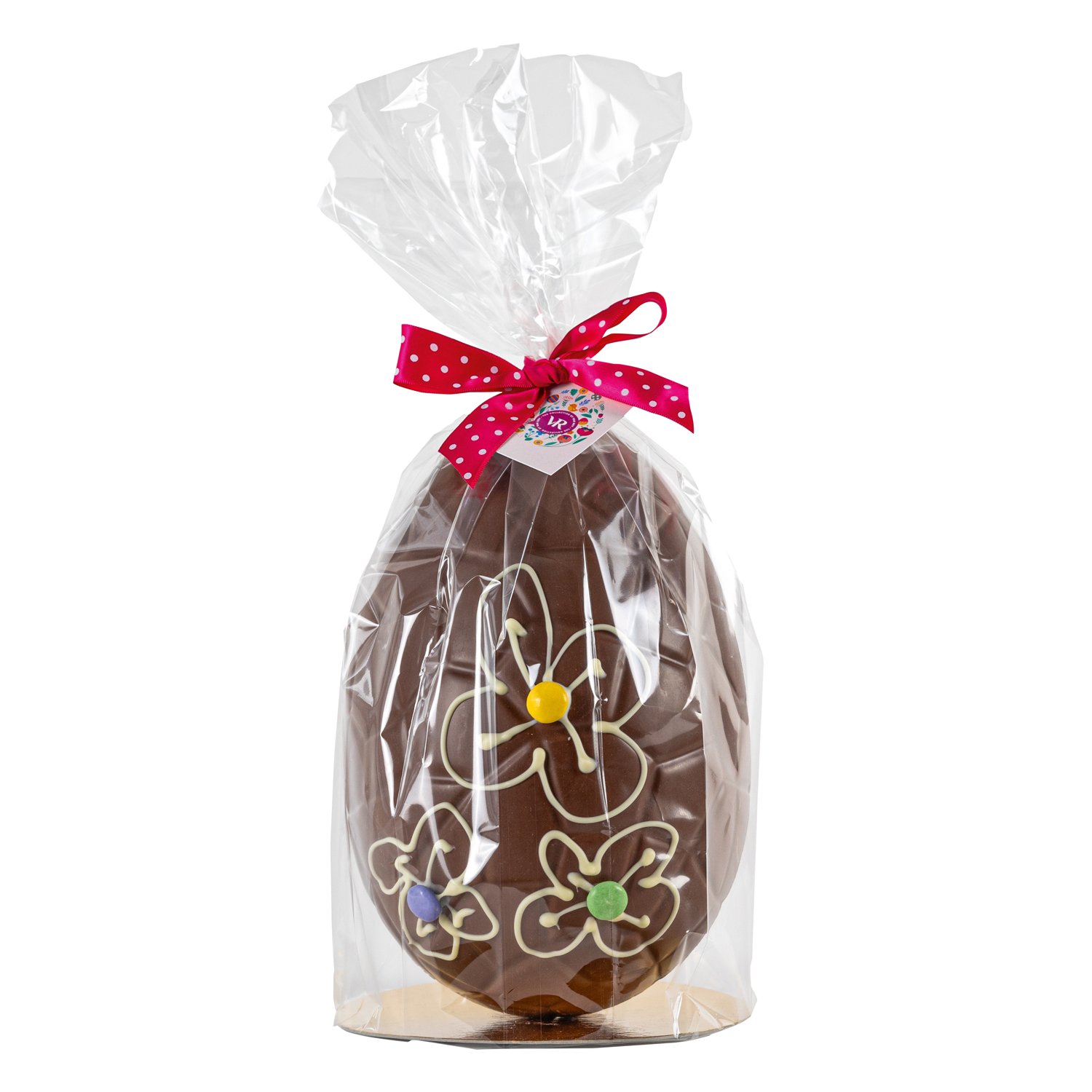 Flowers milk choc hollow Easter eggs in gift bags 23cm - 3 x 700g